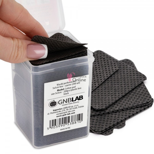 Dischete / servetele perforate pentru unghii 200 bucati Negre Cod 38810